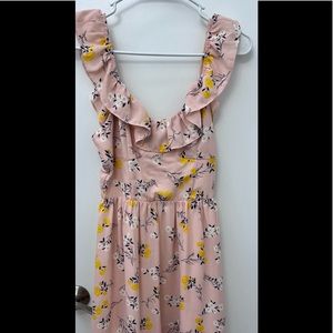 Moon River Ditsy Floral Ruffle Mini Dress